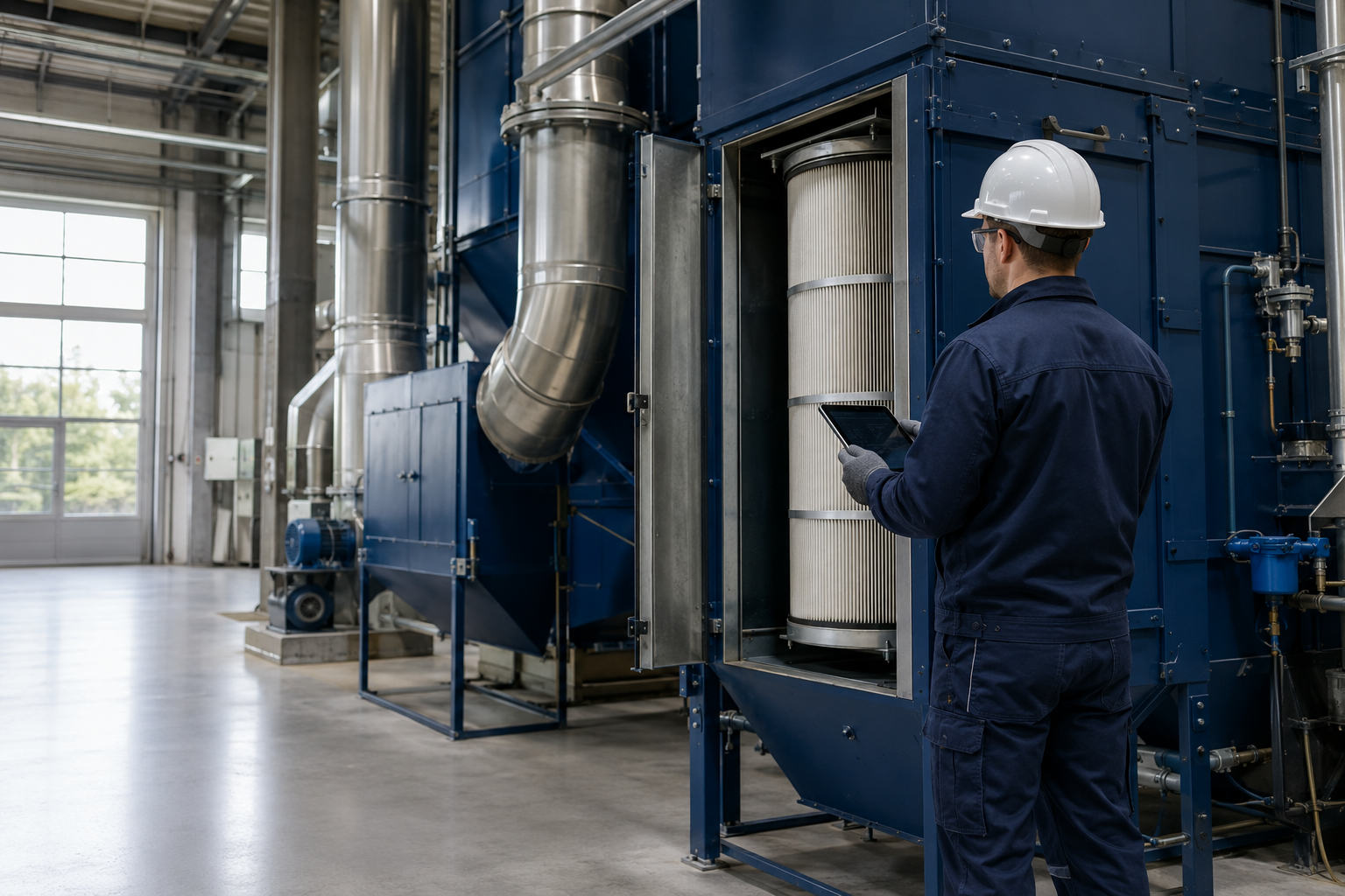 Industrial filtration system inspection
